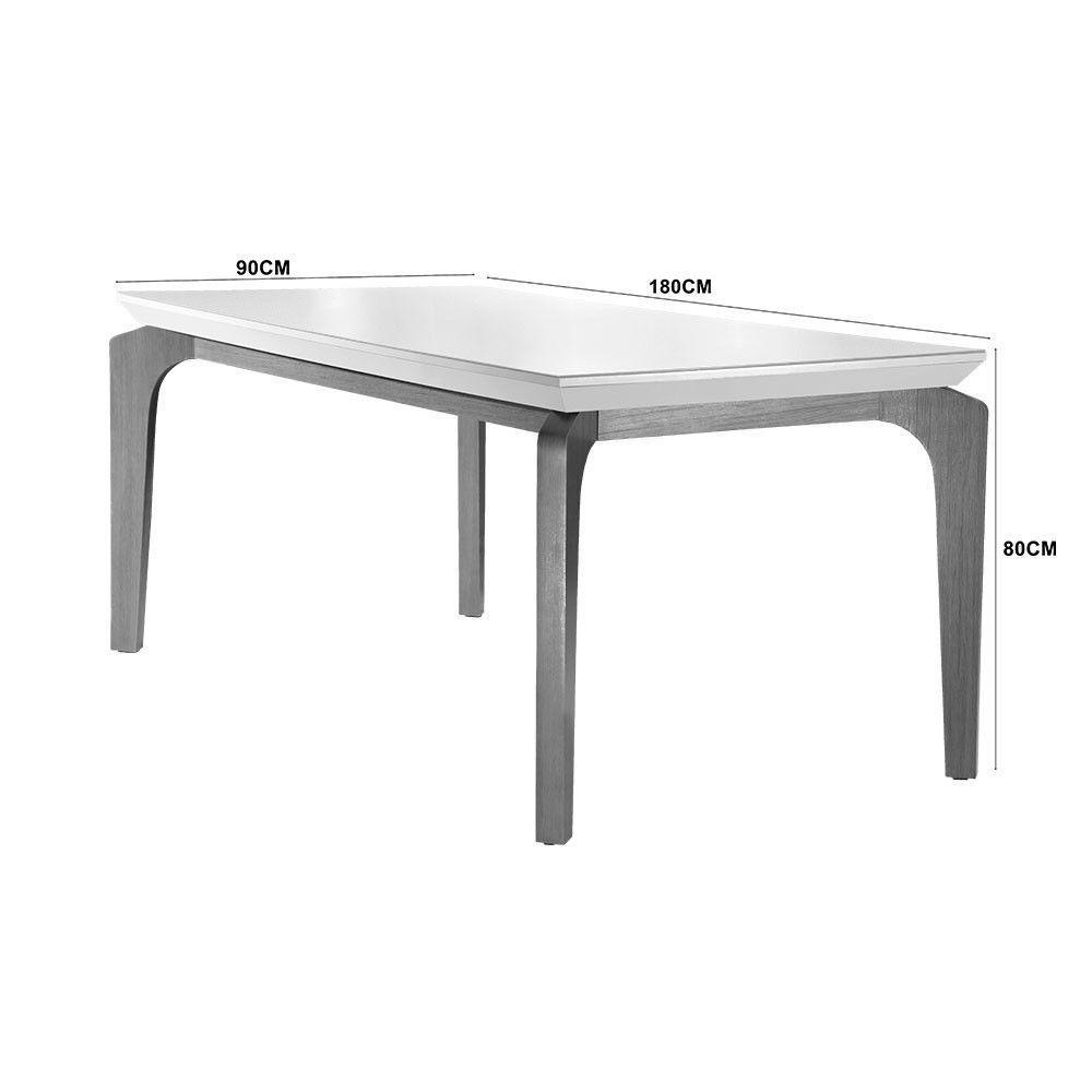 Sala De Jantar Liz 180 Tampo MDF Canto Reto Com 6 Cadeiras - 3