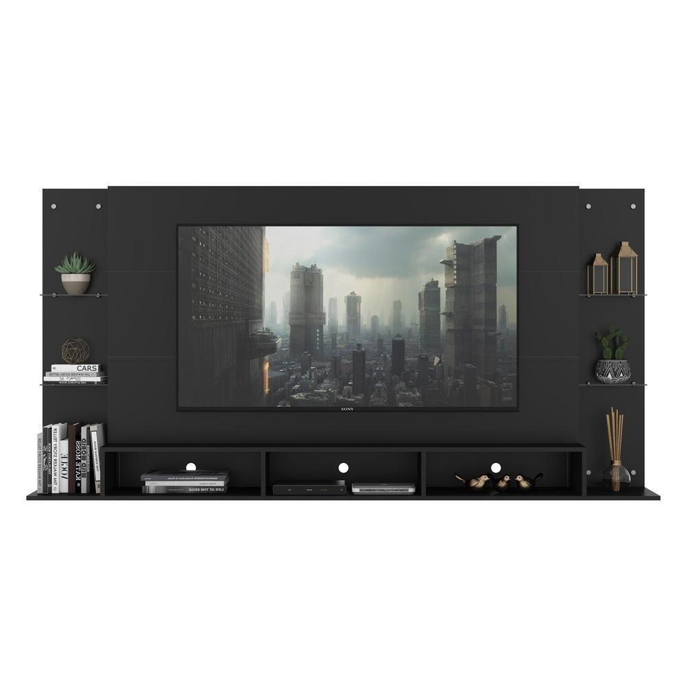 Painel Com Suporte Tv 65" Nairóbi Plus Multimóveis V3356 Preto Preto - 1