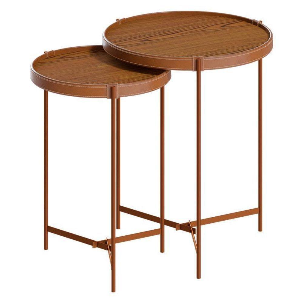 Kit Mesa Lateral Ambiente Aqua Freijó Cobre - Imcal - 3