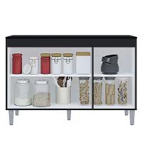 Balcão De Pia Manu Com Tampo 120 Cm Preto Fosco - Ajl - 3