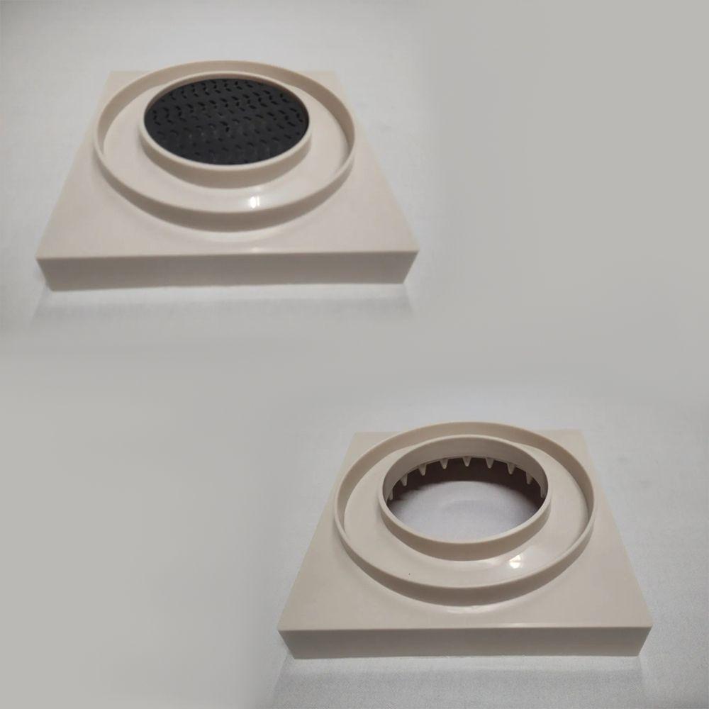 Kit 2 Ralo Oculto 15x15 Invisivel Para Piso Porcelanato Bege - 3