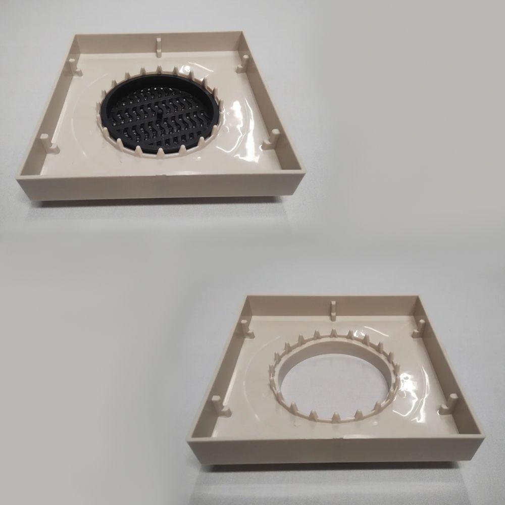 Kit 2 Ralo Oculto 15x15 Invisivel Para Piso Porcelanato Bege - 6