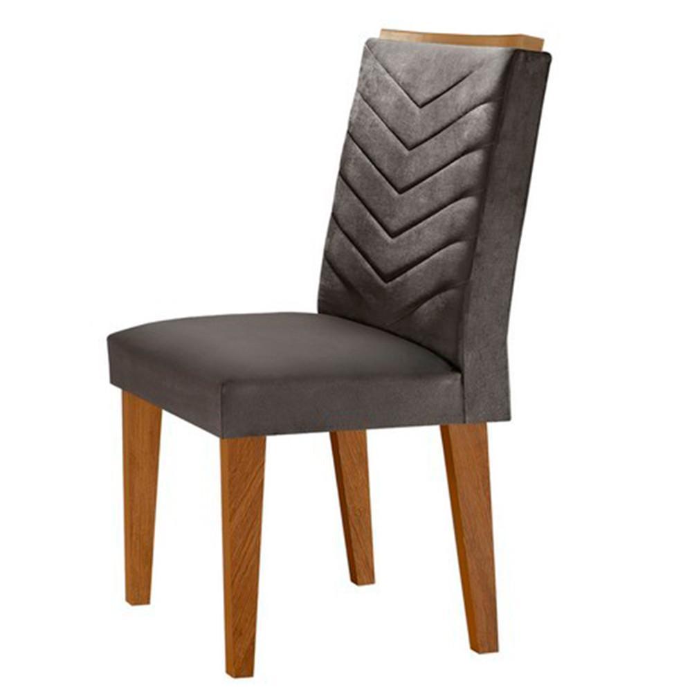 Sala jantar tampo Mdf 6 Cadeiras grafite, off white e imbuia - 3