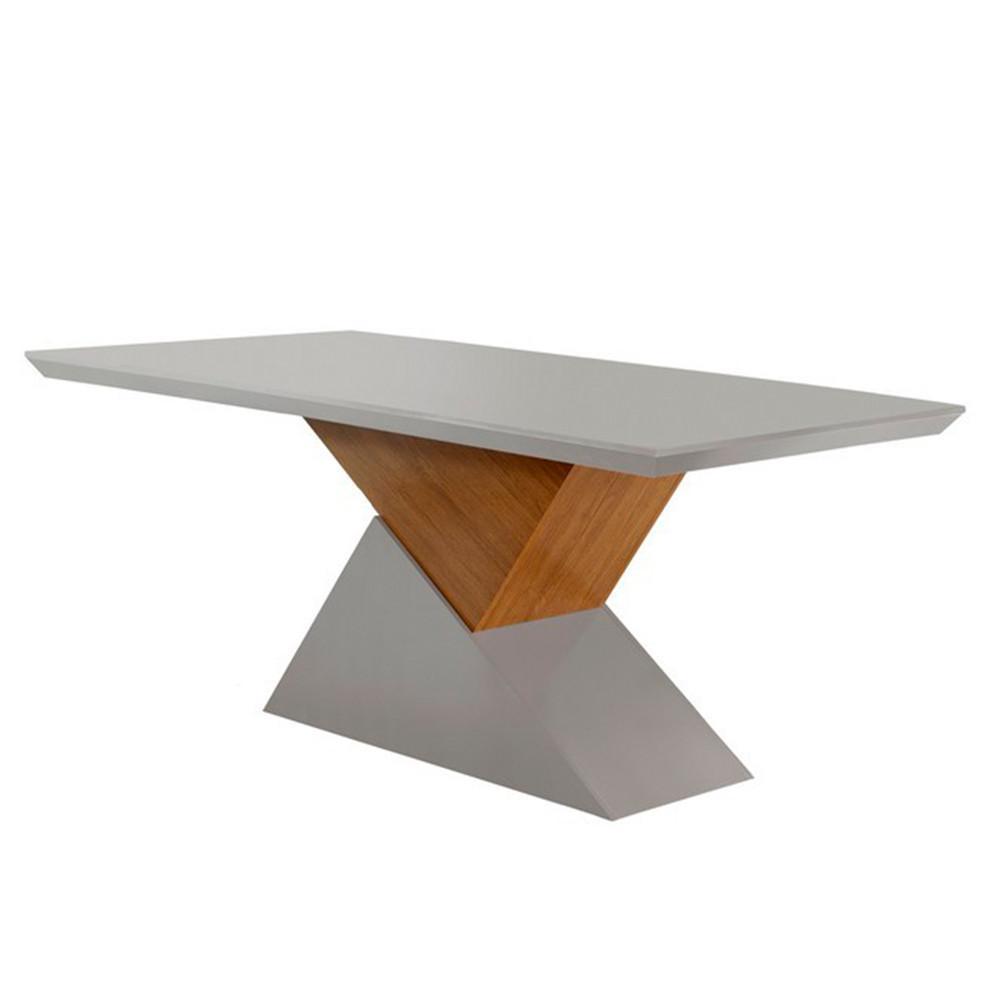 Sala jantar tampo Mdf 6 Cadeiras grafite, off white e imbuia - 5