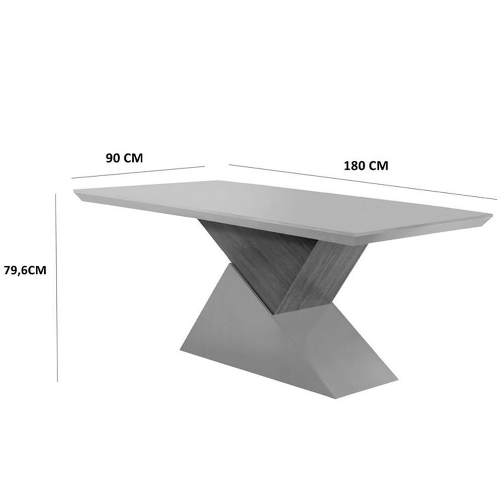 Sala jantar tampo Mdf 6 Cadeiras grafite, off white e imbuia - 7