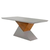 Sala jantar tampo Mdf 6 Cadeiras grafite, off white e imbuia - 5