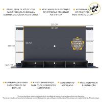 Painel Com Suporte Tv 65" Nairóbi Plus Multimóveis V3357 Preto Preto - 5