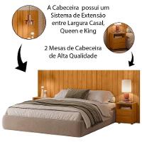Cabeceira De Cama Extensível Com Mesa De Cabeceira Mdf Fiori Cinamomo