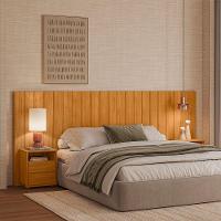 Cabeceira De Cama Extensível Com Mesa De Cabeceira Mdf Fiori Cinamomo - 5