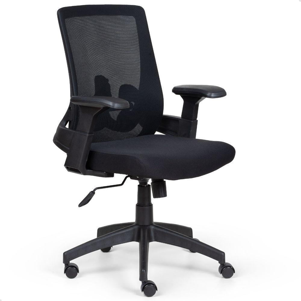 Cadeira De Escritório Tela Mesh Diretor Giratória Ergonomica P310 Vision Preto - 1