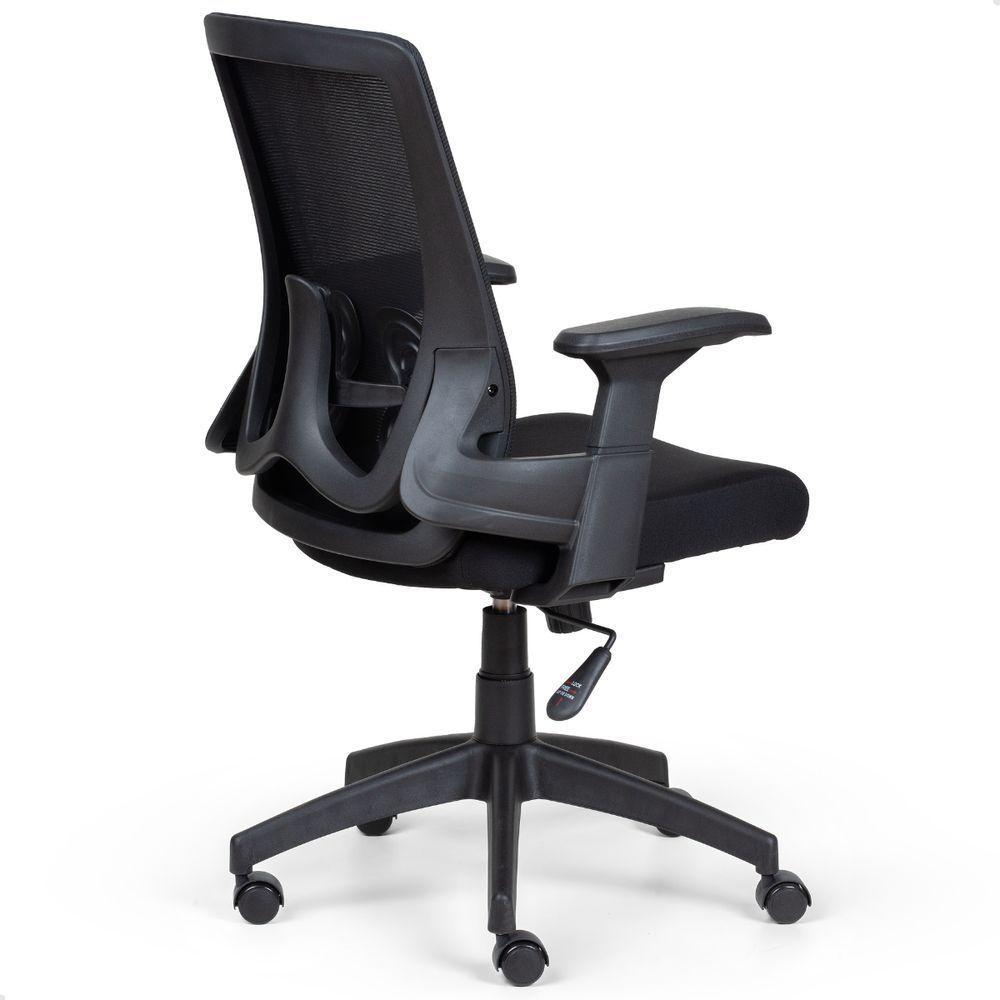 Cadeira De Escritório Tela Mesh Diretor Giratória Ergonomica P310 Vision Preto - 9