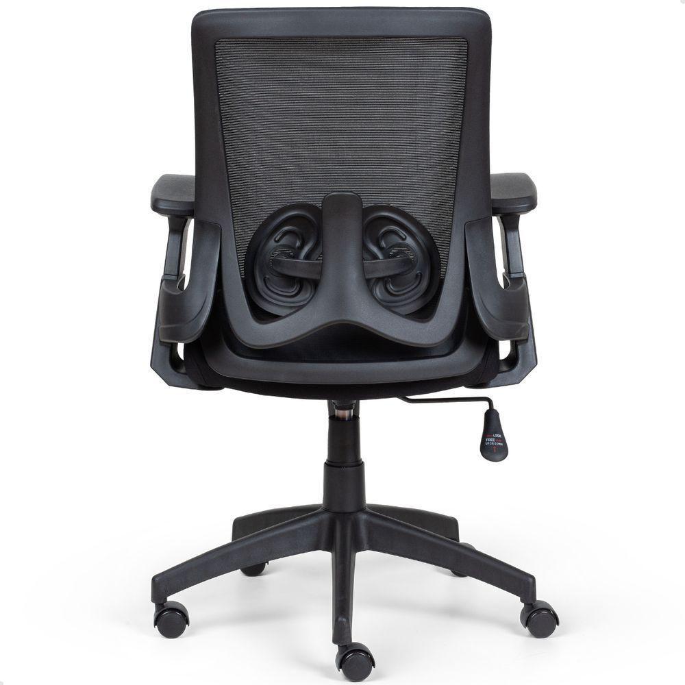 Cadeira De Escritório Tela Mesh Diretor Giratória Ergonomica P310 Vision Preto - 10