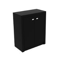 Balcão Escritório Com 2 Portas Multimóveis Vcr25013 Preto Preto - 2
