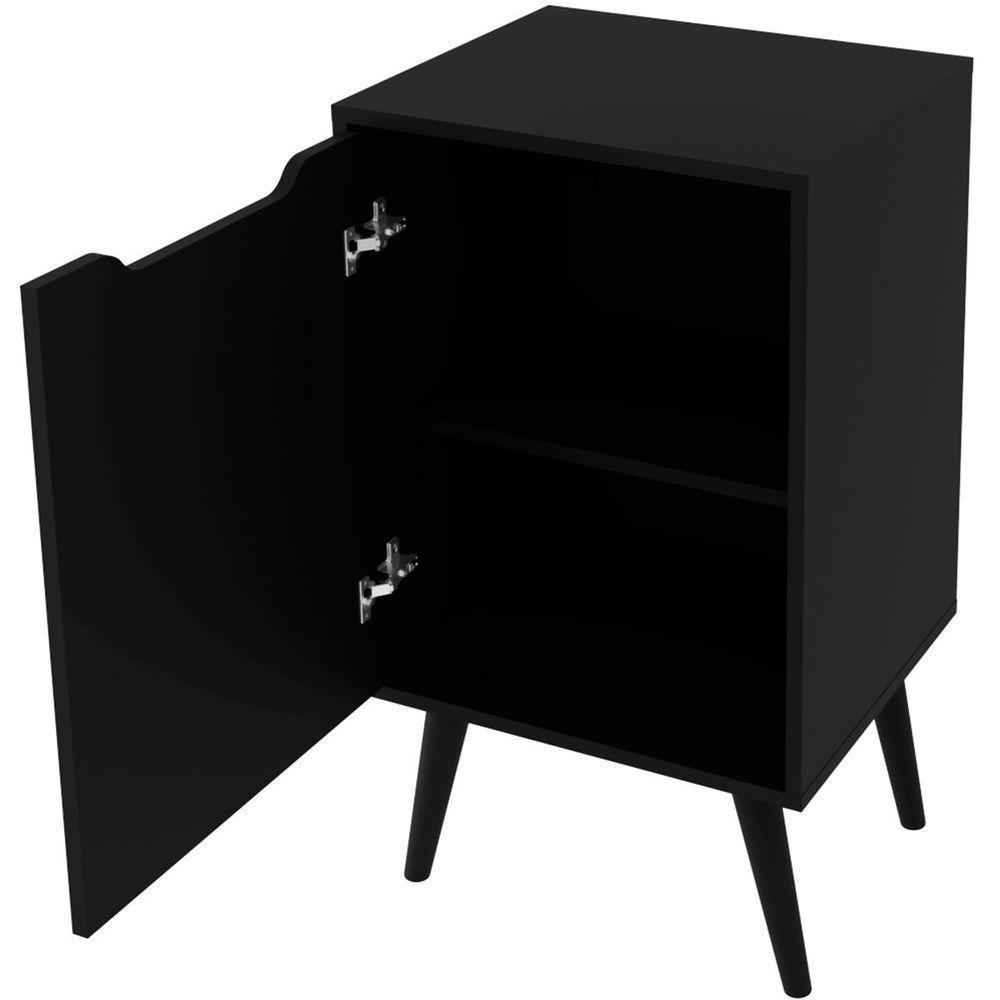Gabinete Para Banheiro 45 Cm Com 1 Porta Retrô Preto - 3