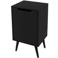 Gabinete Para Banheiro 45 Cm Com 1 Porta Retrô Preto - 1