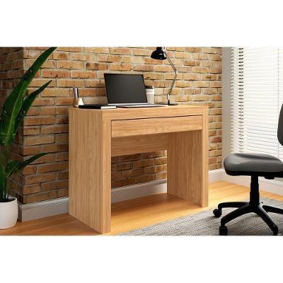 Mesa para Computador Retangular MSM421 com 1 Gaveta em MDF 90cm Mel