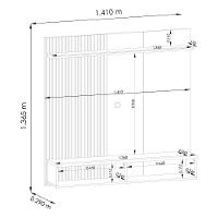 Bancada Suspensa íris Para Tv 55 Polegadas Com Portas - Madetec Cumaru - 6