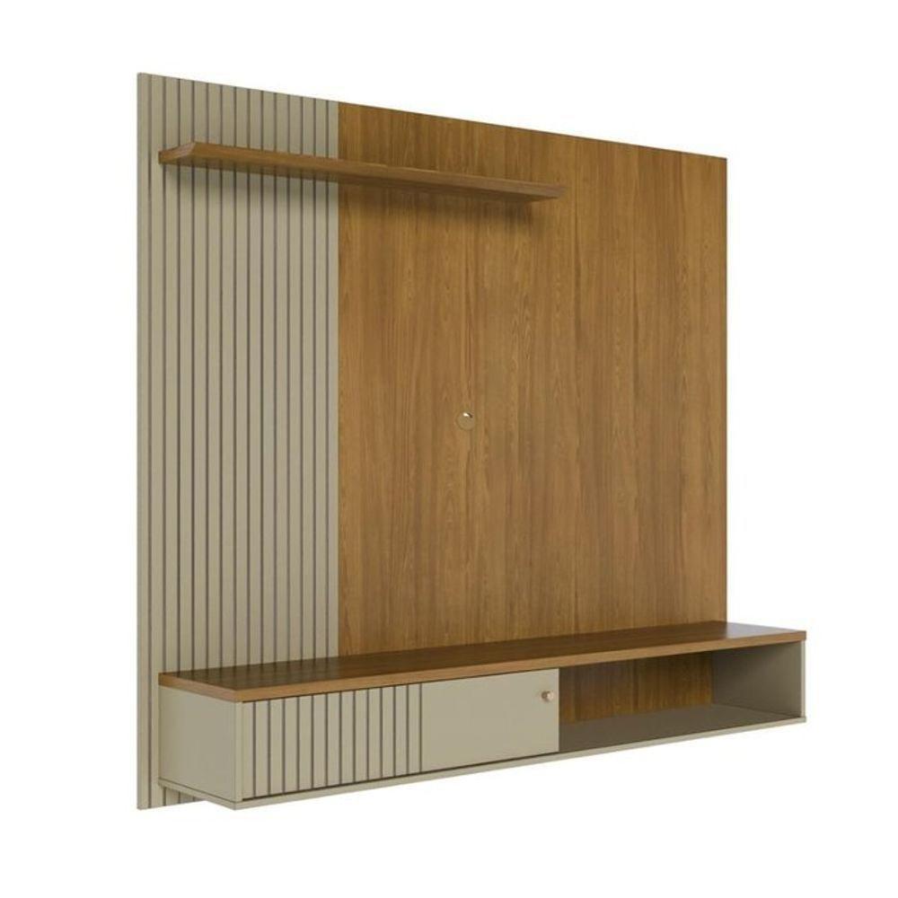 Bancada Suspensa Aurora Para Tv 65 Polegadas Com Portas - Madetec Cumaru Opala - 4