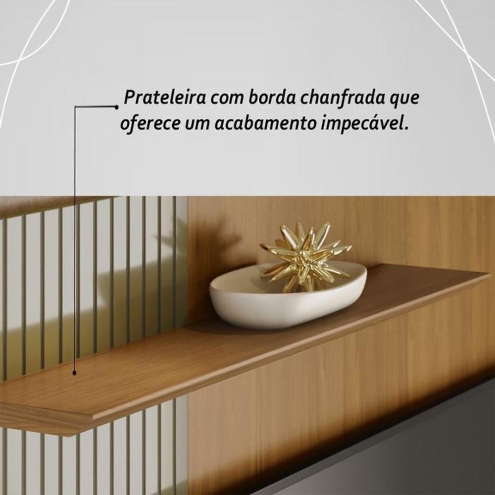 Bancada Suspensa Aurora Para Tv 65 Polegadas Com Portas - Madetec Cumaru Opala - 6