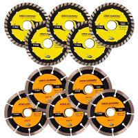 Kit 10 Disco Serra Circular 115mm-100mm Concreto Mármore - 1