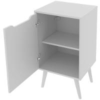 Gabinete Para Banheiro 45 Cm Com 1 Porta Retrô Branco - 3