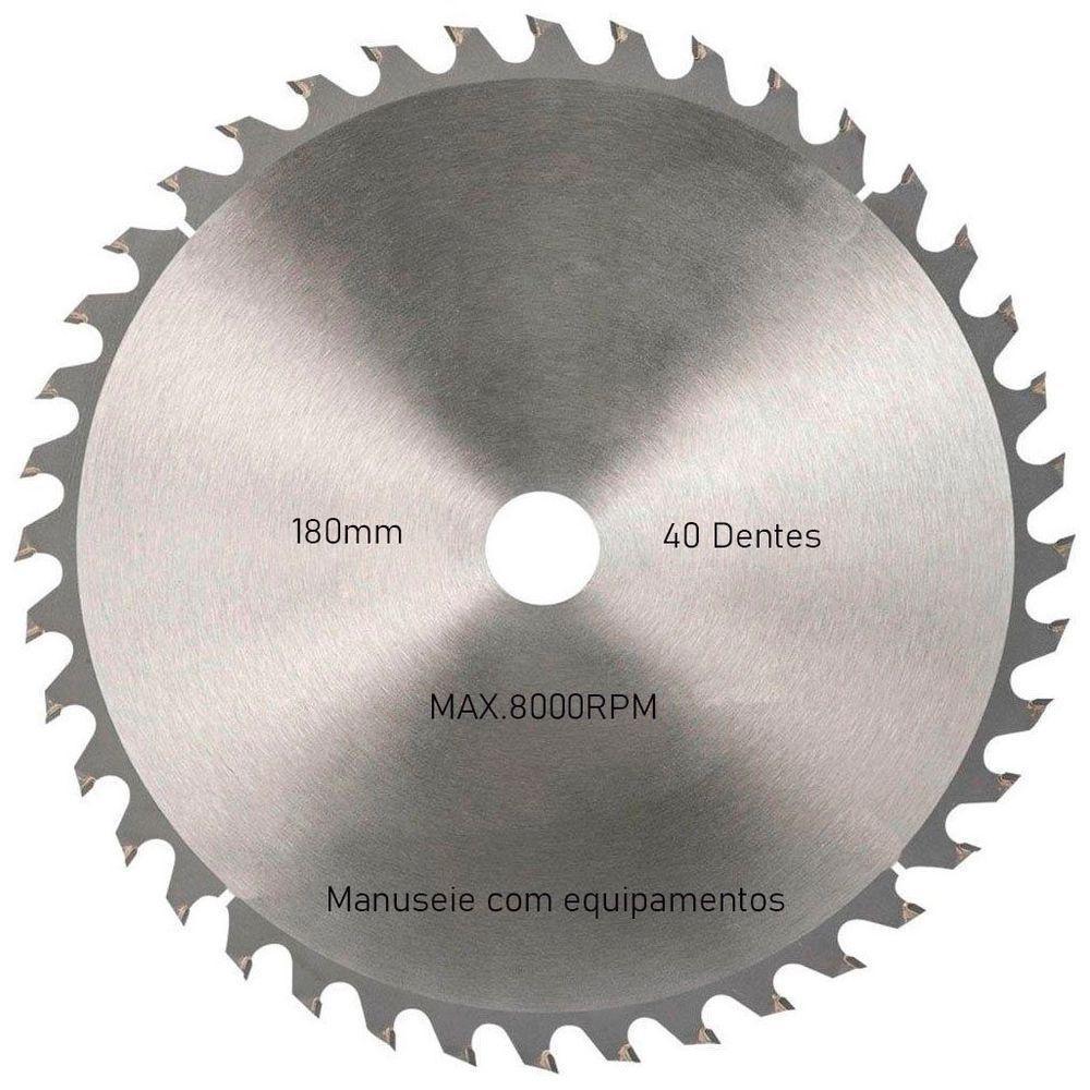 Kit 8 Discos De Serra Circular Com 40 Dentes 7" 180mm Para Madeira - 1