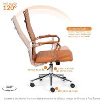 Cadeira Esteirinha De Escritório Presidente Charles Eames P305 Caramelo - 5