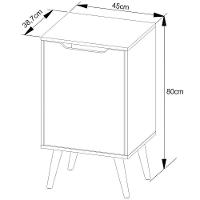 Gabinete Para Banheiro 45 Cm Cuba Redonda 1 Porta Retrô Amêndoa - 3