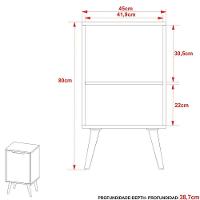 Gabinete Para Banheiro 45 Cm Cuba Redonda 1 Porta Retrô Amêndoa - 7