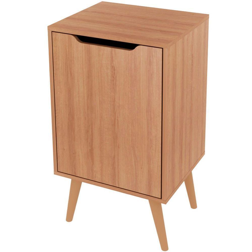 Gabinete Para Banheiro 45 Cm Com 1 Porta Retrô Amêndoa - 1