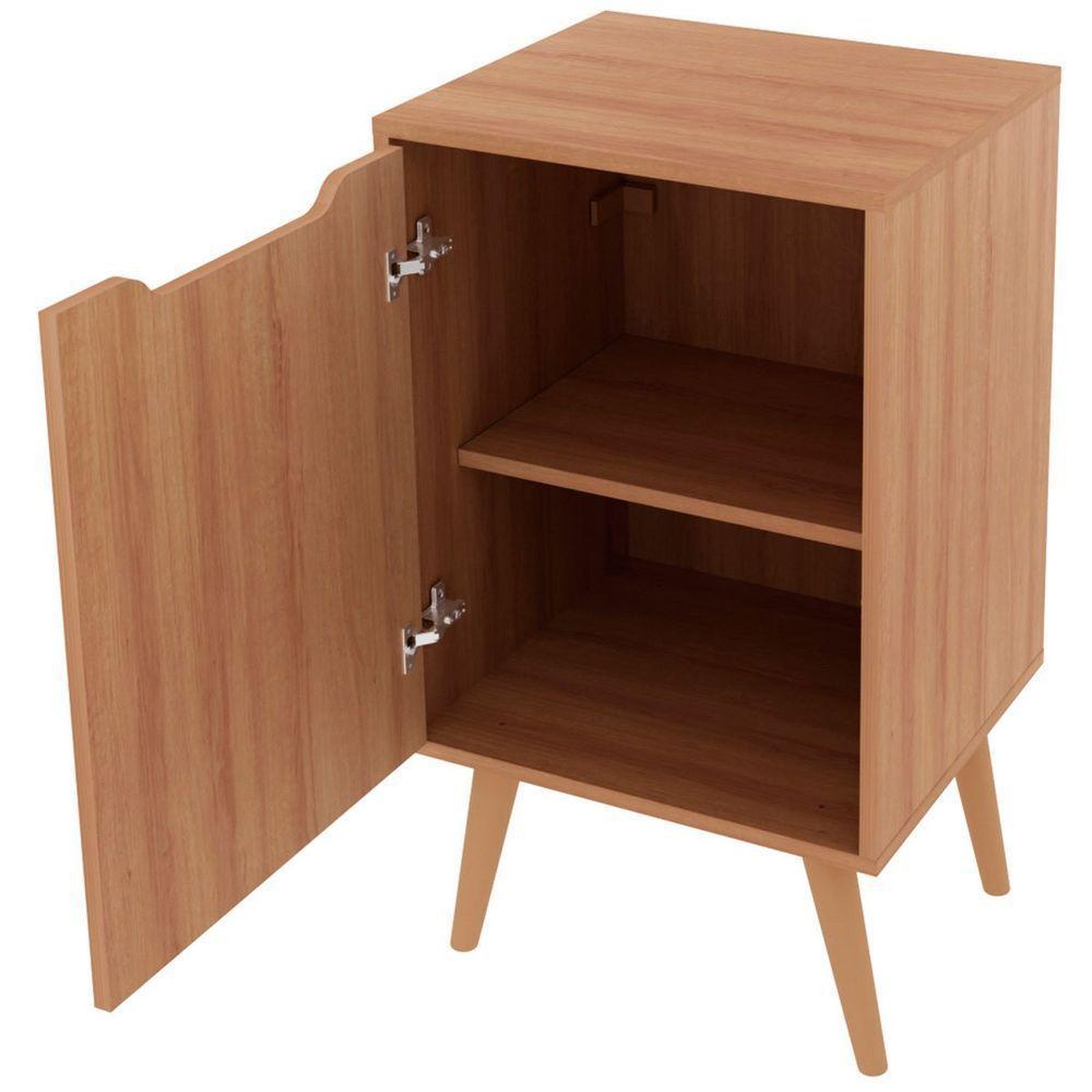 Gabinete Para Banheiro 45 Cm Com 1 Porta Retrô Amêndoa - 3