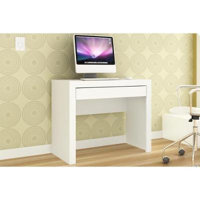 Mesa para Computador Retangular Msm421 com 1 Gaveta em MDF 90cm Branco