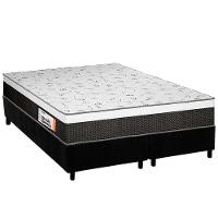 Conjunto Box Queen: Colchão Anatômico Plumatex D28 Falcon Ultra Firme + Base Crc Suede Black (158x198) - 1