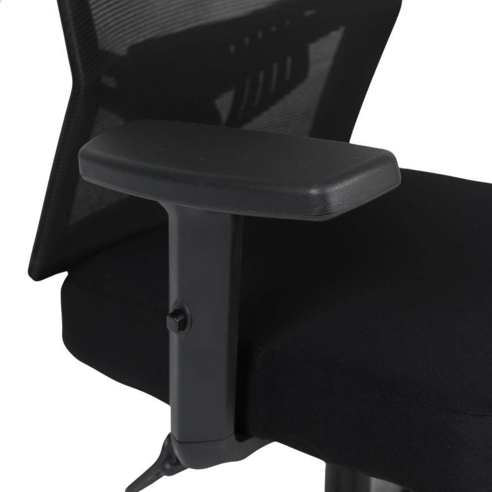 Cadeira De Escritório Presidente Ergonômica Preta Mesh Gamer - 9