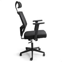 Cadeira De Escritório Presidente Ergonômica Preta Mesh Gamer - 2