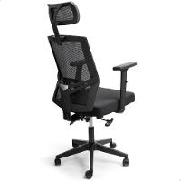 Cadeira De Escritório Presidente Ergonômica Preta Mesh Gamer - 3