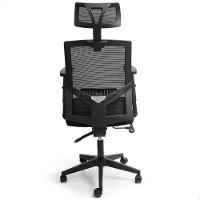 Cadeira De Escritório Presidente Ergonômica Preta Mesh Gamer - 5