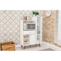 Balcão Multiuso Cozinha Fruteira Rt 3059 C- 2 Portas 1 Gaveta E 1 Nicho P- Forno 96cm Rustico-branco - Movelbento - 4
