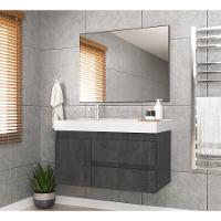 Gabinete Banheiro Com Cuba E Espelheira 80Cm Multimóveis Vcr10074 Carbono Carbono - 1