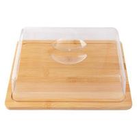 Bandeja De Bambu Retangular Com Tampa - Porta Frios Ou Bolo - 6