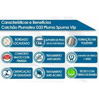 Colchão Solteiro Espuma D33 Pluma Spuma Vip (88x188x24) - Plumatex - 2