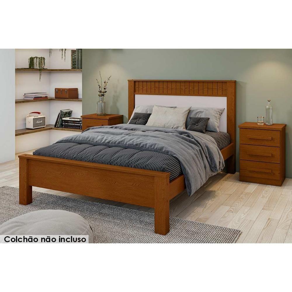 Cama De Casal Athenas Frassino-off White - Lopas - 1