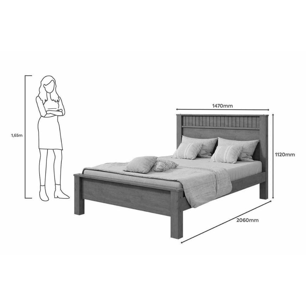 Cama De Casal Athenas Frassino-off White - Lopas - 5