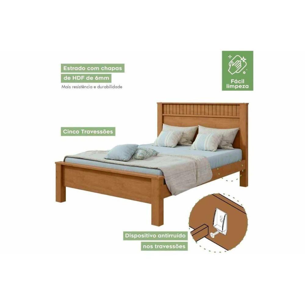 Cama De Casal Athenas Frassino-off White - Lopas - 7