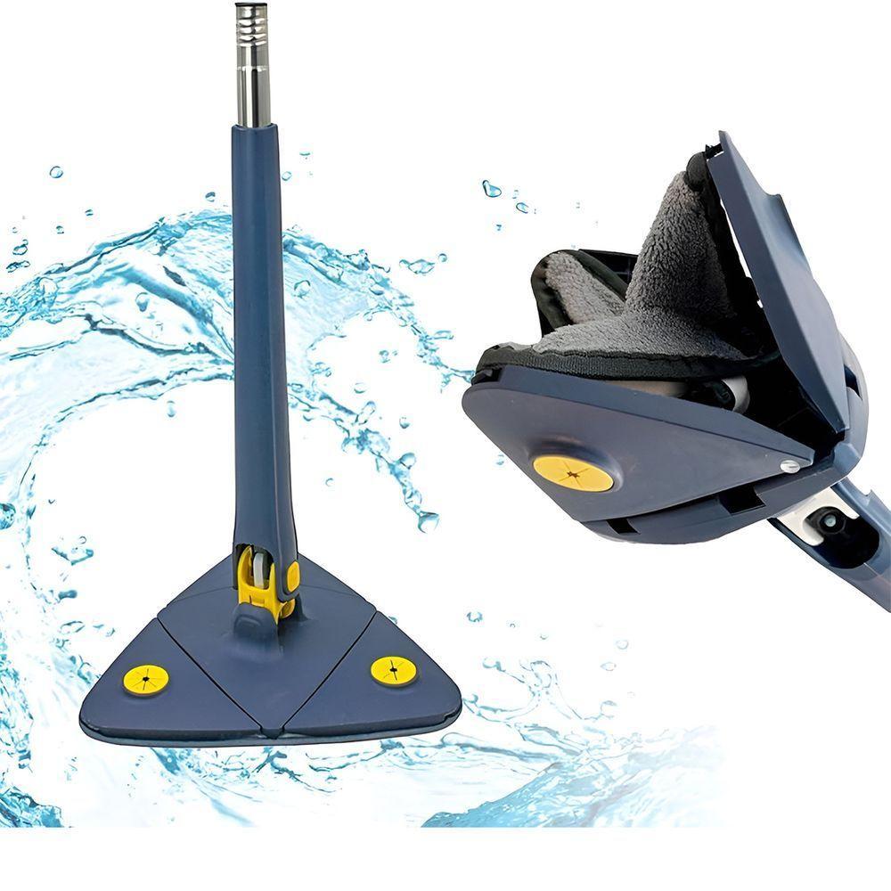 Mop Giratório Triangular Lava E Seca Com Cabo Ajustável E 2 Refis Microfibra - 5