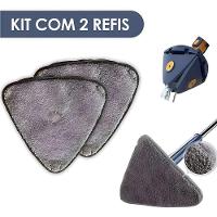 Mop Giratório Triangular Lava E Seca Com Cabo Ajustável E 2 Refis Microfibra - 3