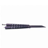Canivete Butterfly Profissional Corte Aço Inox Bsl-6 Fade Roxo Verde Para Tricks