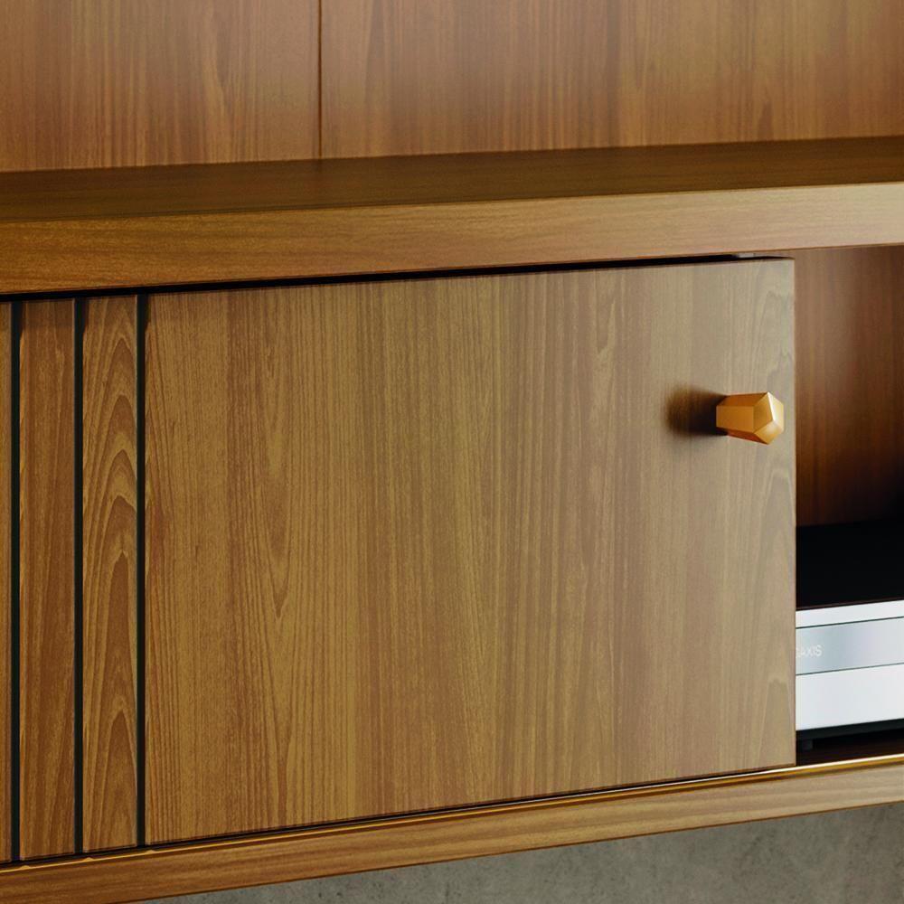 Bancada Suspensa Aurora Para Tv 65 Polegadas Com Portas - Madetec Cumaru - 4