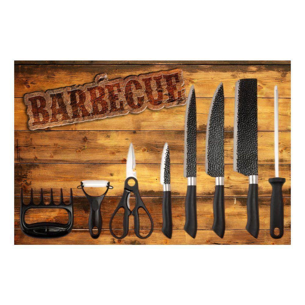 Faqueiro Churrasco Kit 8 Pcs Aco Inox E Plástico Clink - 2