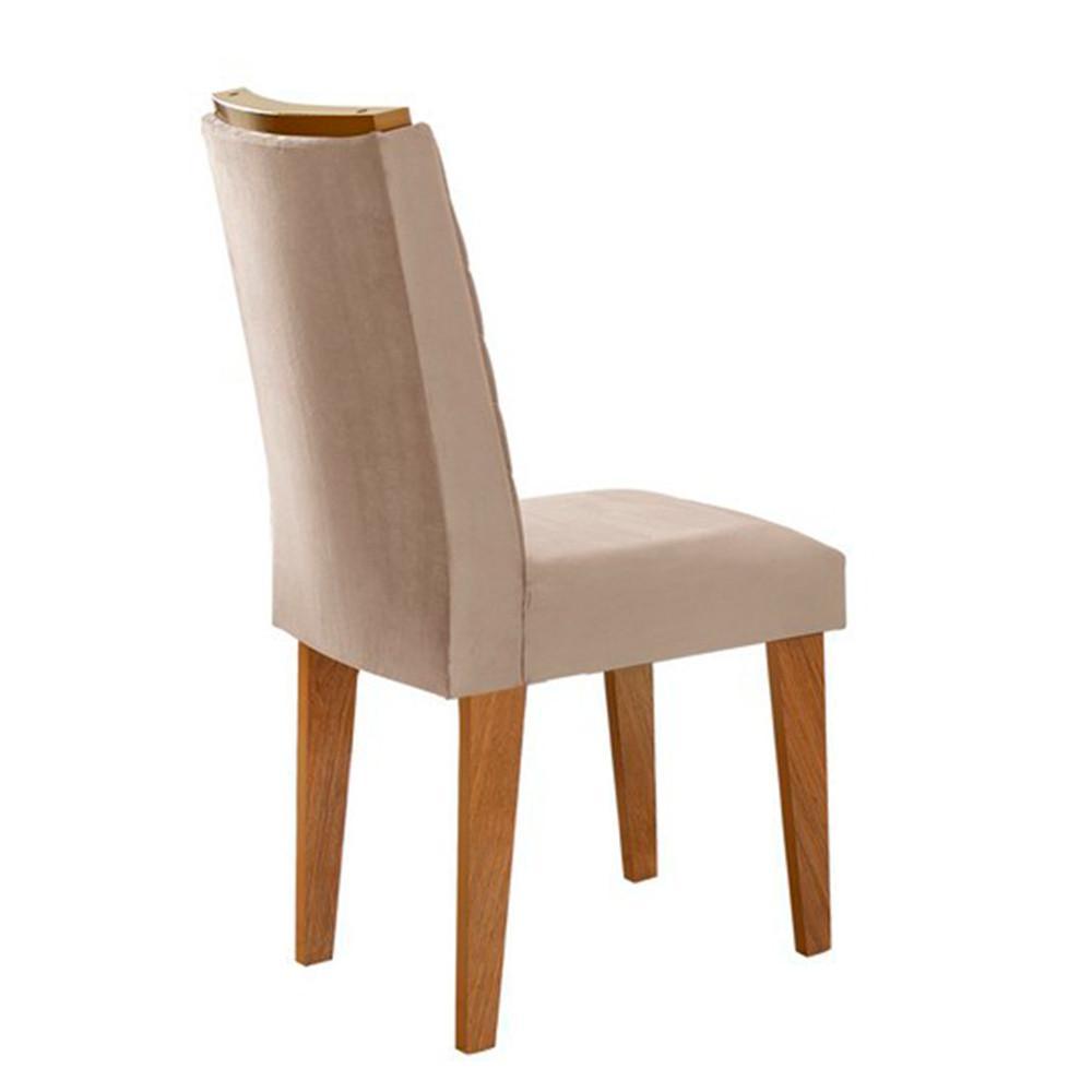 Sala jantar tampo em Mdf 6 Cadeiras creme,off white e imbuia - 4